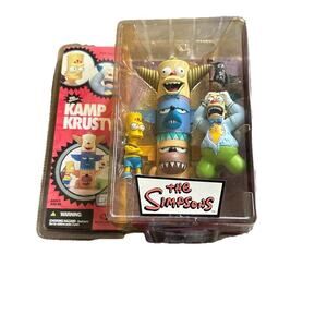 2007 McFarlane Simpsons Kamp Krusty Totem Pole Bart Homer NIP